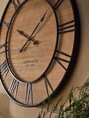 Dark Natural Bronx 90cm Clock - Image 4 of 4