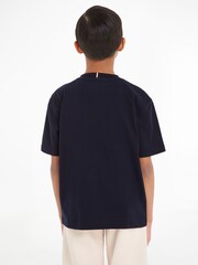 Tommy Hilfiger Blue Kids Essential 100% Cotton T-Shirt - Image 2 of 6