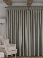 Grey Chunky Weave Made To Measure Curtains - Image 2 of 9