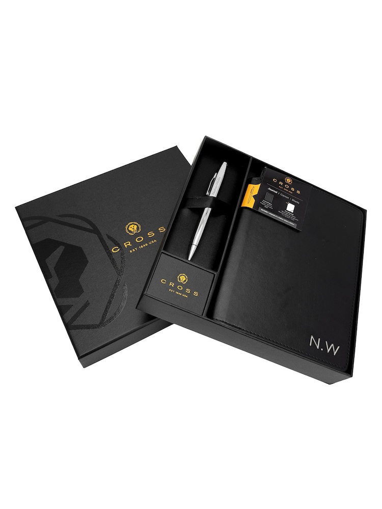 Personalised Luxury Cross Journal and Pen Gift Set with Silver Detailing by Treat Republic - Image 5 of 5