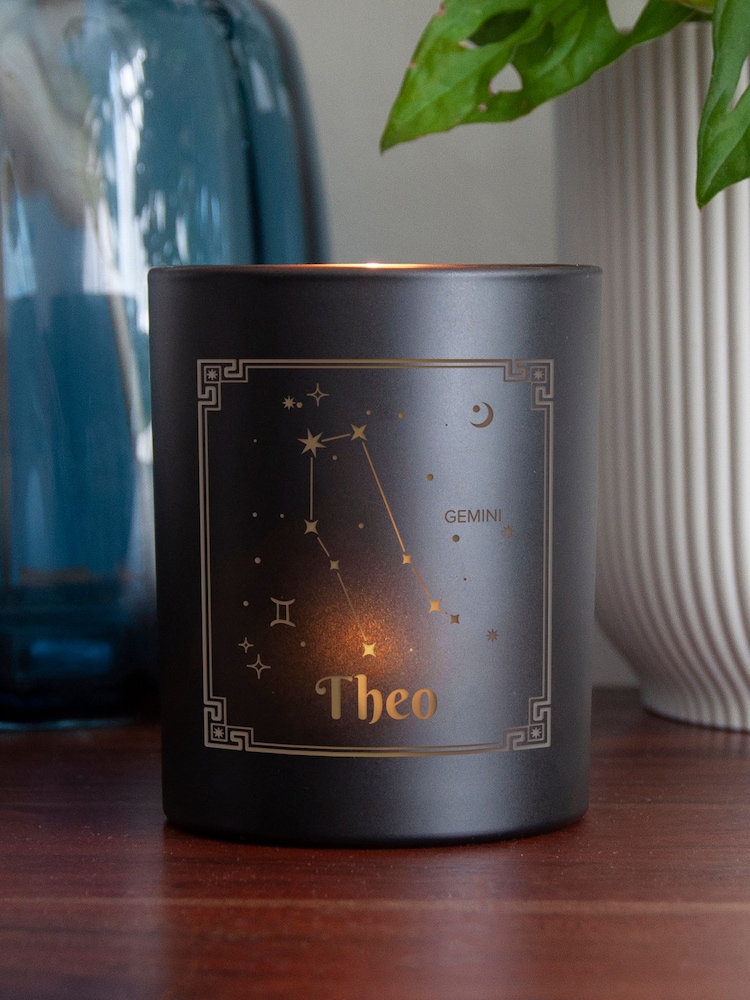 Personalised Zodiac Candle Holder by Treat Republic - Image 2 of 3 Personalised Zodiac Candle Holder by Treat Republic - Image 2 of 3