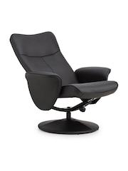 Julian Bowen White Lugano Recliner and Stool Set - Image 2 of 7