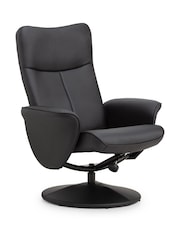 Julian Bowen White Lugano Recliner and Stool Set - Image 3 of 7