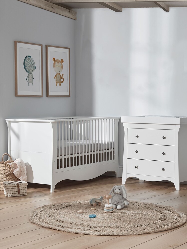 CuddleCo White Ash 1 Cashmere Clara Nursery Furniture Set 2 Piece - Image 1 of 7