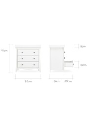 CuddleCo White Ash 1 Cashmere Clara Nursery Furniture Set 2 Piece - Image 7 of 7