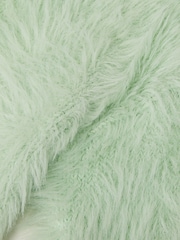 Reiss Green Freida Fluffy Crew Neck Jumper - Image 6 of 6