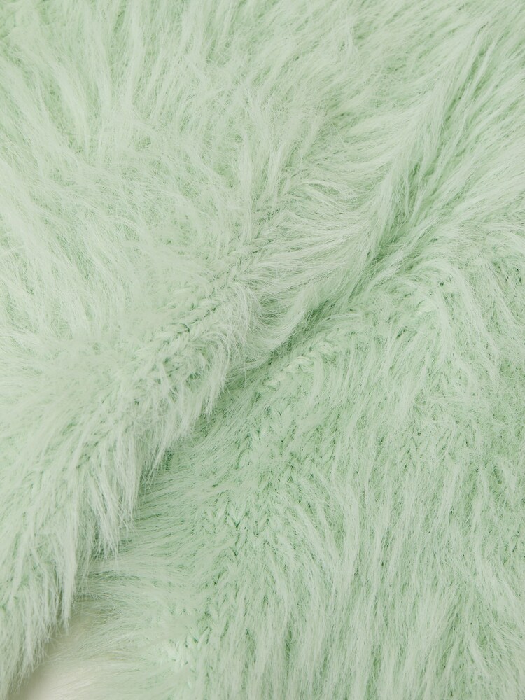 Reiss Green Freida Fluffy Crew Neck Jumper - Image 6 of 6