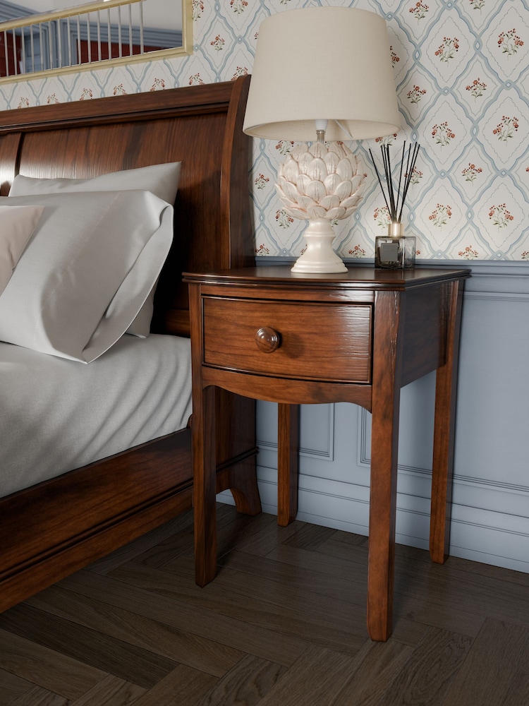 Laura Ashley Dark Broughton Bedside Table - Image 1 of 4