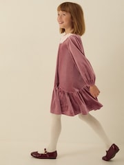 Monsoon Brown Maria Embellished Collar Velvet Party Dress - Image 1 of 3