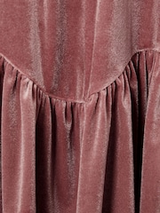 Monsoon Brown Maria Embellished Collar Velvet Party Dress - Image 3 of 3