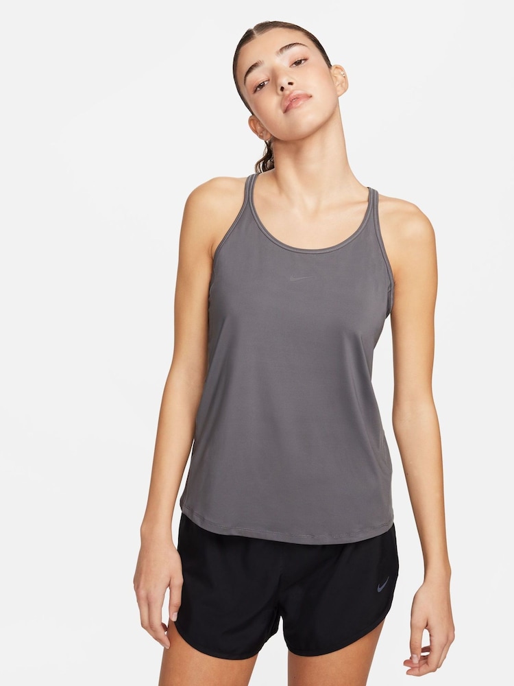 Nike Iron Grey One Classic Dri-FIT Strappy Tank Top - Image 1 of 6 Nike Iron Grey One Classic Dri-FIT Strappy Tank Top - Image 1 of 6