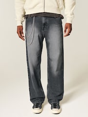 Hollister Black Washed Baggy Jeans - Image 2 of 4