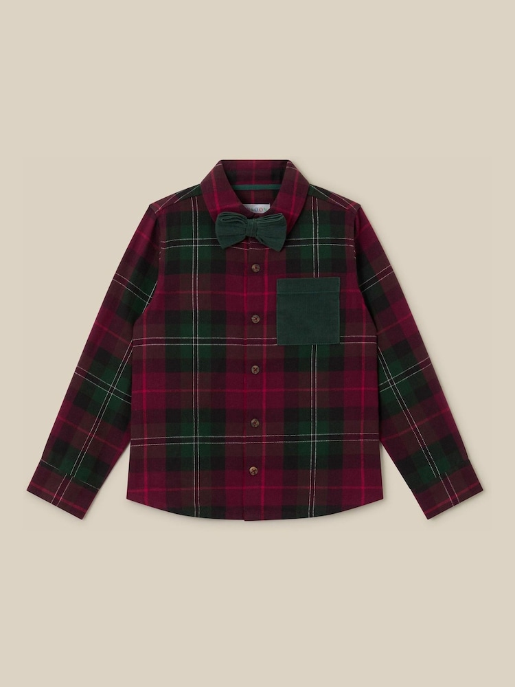 Monsoon Check Print Cotton Christmas Shirt - Bilde 2 av 3