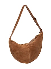 Pure Luxuries London Brown 'Johanna' Suede Evening Bag - Image 4 of 7