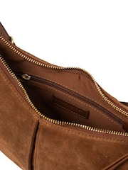 Pure Luxuries London Brown 'Johanna' Suede Evening Bag - Image 6 of 7