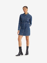 Levi's® Blue 100% Cotton Flynn Western Core Denim Dress - Image 1 of 4