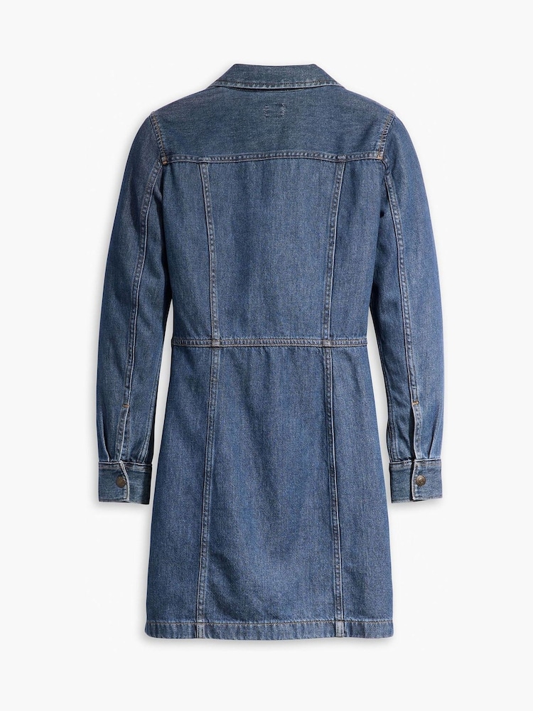 Levi's® Blue 100% Cotton Flynn Western Core Denim Dress - Image 4 of 4