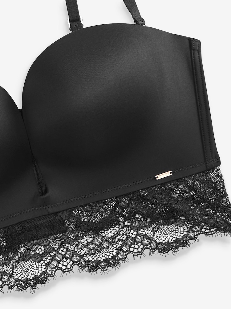Schwarz - Lipsy Trägerloser Spitzen-BH mit Dekolleté - Image 6 of 6