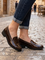 Pavers Blue Smart Block Moccasins Heels - Image 1 of 6