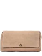 Pure Luxuries London Natural Hope Suede Clutch Bag - Image 3 of 6