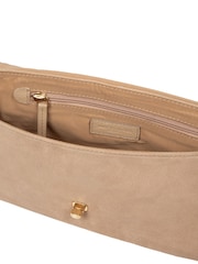 Pure Luxuries London Natural Hope Suede Clutch Bag - Image 6 of 6