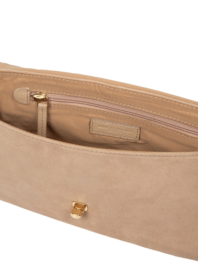 Pure Luxuries London Natural Hope Suede Clutch Bag - Image 6 of 6 Pure Luxuries London Natural Hope Suede Clutch Bag - Image 6 of 6
