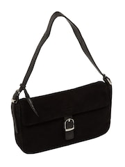 Pure Luxuries London Black 'Aeliana' Suede Grab Bag - Image 6 of 7