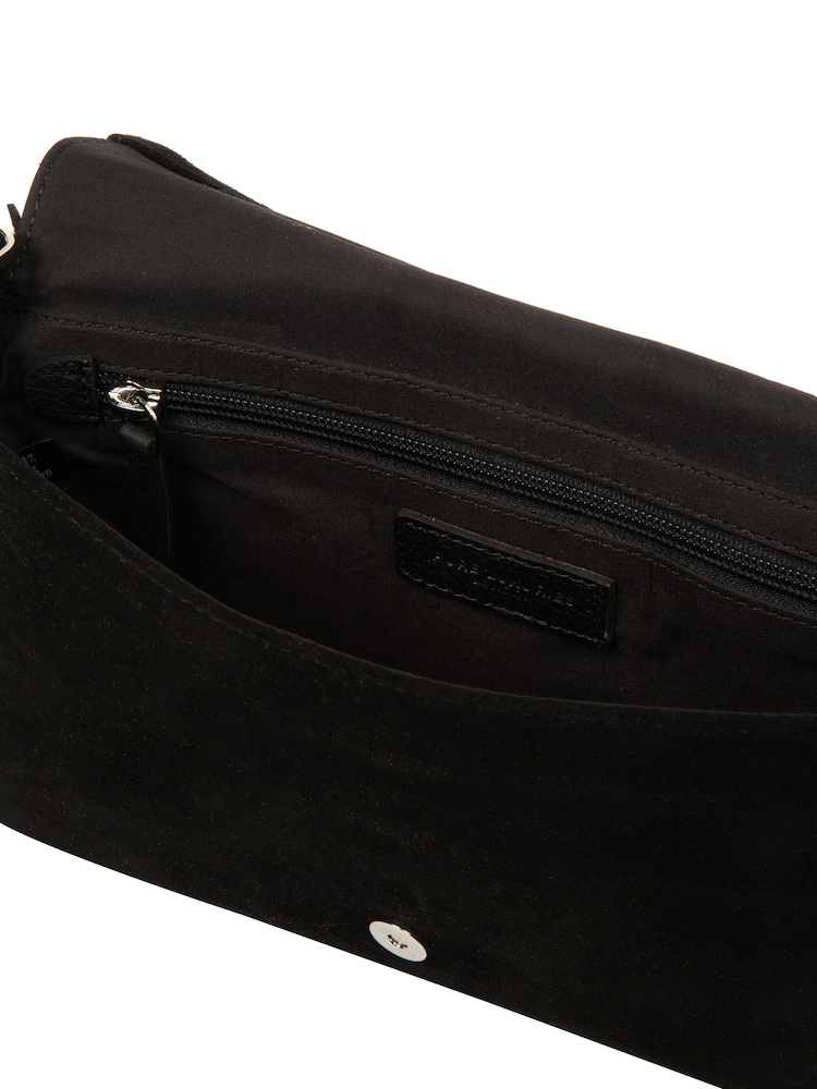 Pure Luxuries London Black 'Aeliana' Suede Grab Bag - Image 7 of 7 Pure Luxuries London Black 'Aeliana' Suede Grab Bag - Image 7 of 7