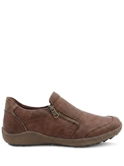 Brown - Pavers Smart Zip Closure Shoes - Larawan 2 ng 6