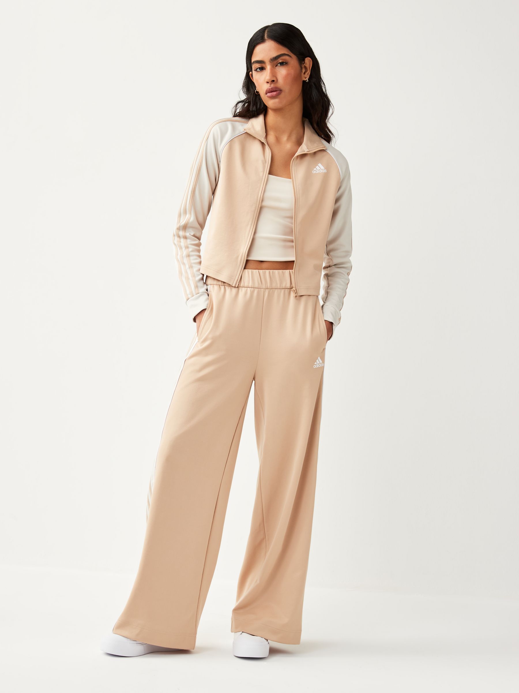 Cream adidas tracksuit deals