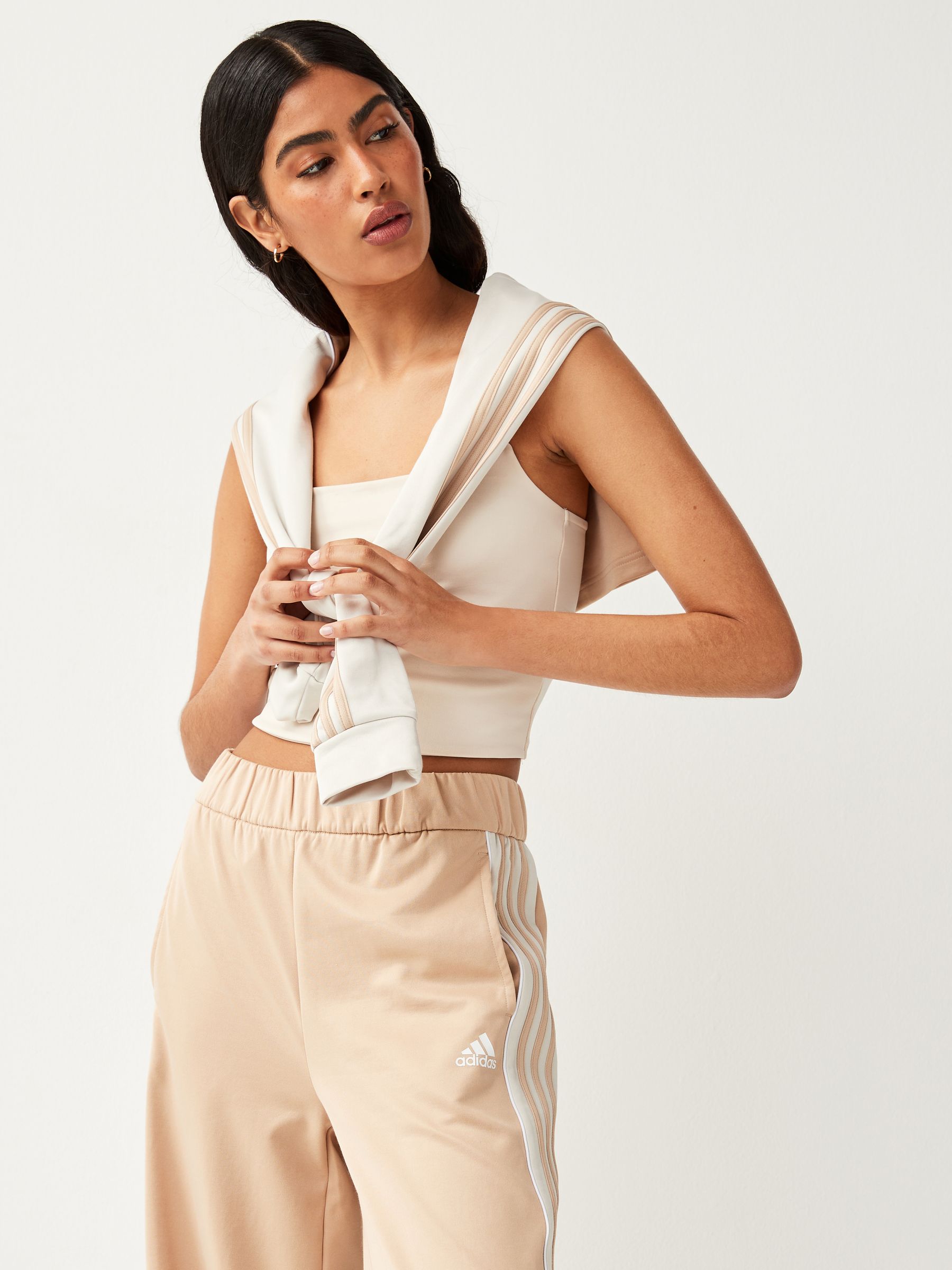 Cream adidas tracksuit hot sale