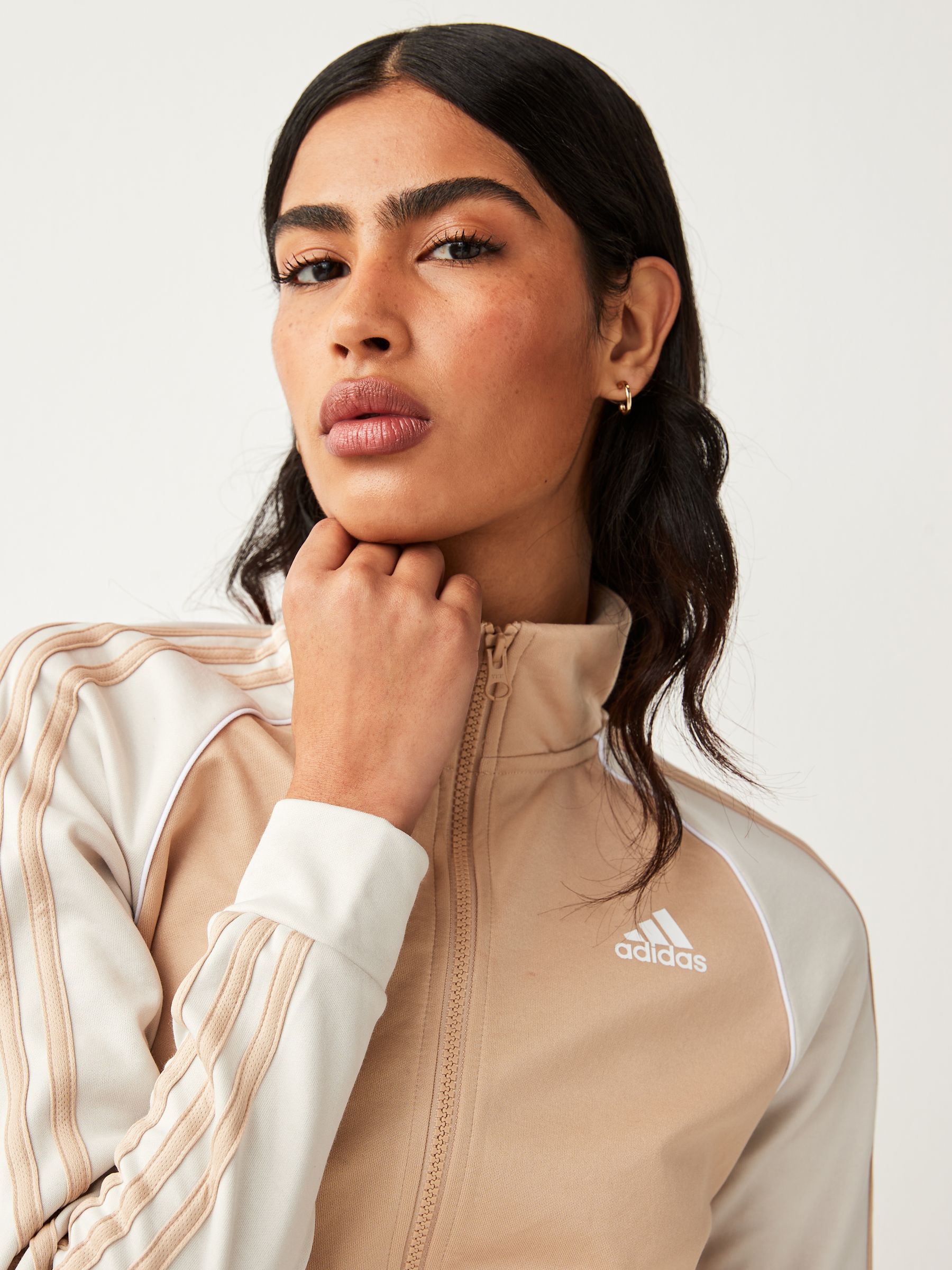 Cream adidas tracksuit clearance