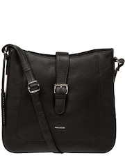 Pure Luxuries London Black 'Honour' Leather Cross-Body Bag - Image 2 of 5