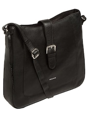 Pure Luxuries London Black 'Honour' Leather Cross-Body Bag - Image 4 of 5
