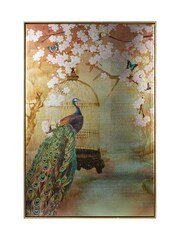 Arthouse Gold Suki Peacock Framed Print - Image 1 of 2