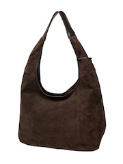 Pure Luxuries London Brown 'Polly' Suede Shoulder Bag - Image 5 of 8