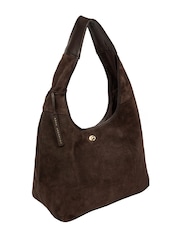 Pure Luxuries London Brown 'Polly' Suede Shoulder Bag - Image 6 of 8