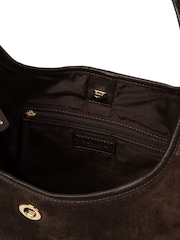 Pure Luxuries London Brown 'Polly' Suede Shoulder Bag - Image 8 of 8