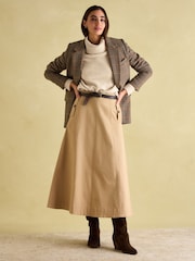 Joules May Oatmeal Merino Wool Jumper with Detachable Roll Neck - Image 3 of 9