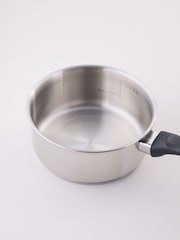 Judge Polished Steel 16cm Essentials Stainless Steel Uncoated Saucepan - Image 1 of 6