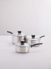Judge Polished Steel 16cm Essentials Stainless Steel Uncoated Saucepan - Image 4 of 6