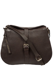 Braun - Pure Luxuries London 'Soraya' Leather Cross-Body Bag - Bild 4 von 9