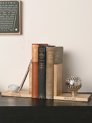 Personalised Rustic Wooden Golf Bookends Candle Holder by Treat Republic - Image 1 of 5