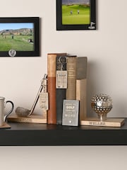 Personalised Rustic Wooden Golf Bookends Candle Holder by Treat Republic - Image 2 of 5