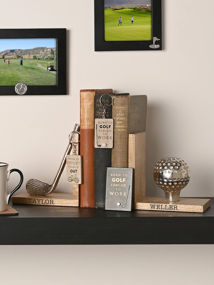 Personalised Rustic Wooden Golf Bookends Candle Holder by Treat Republic - Image 2 of 5 Personalised Rustic Wooden Golf Bookends Candle Holder by Treat Republic - Image 2 of 5