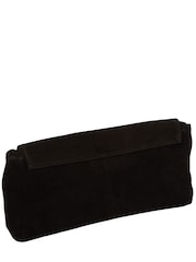 Pure Luxuries London Black Hope Suede Clutch Bag - Image 3 of 5