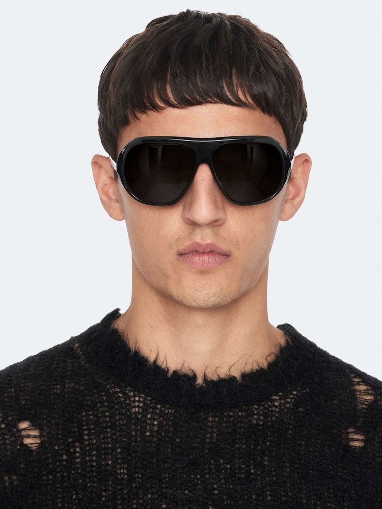 AllSaints Black Parx Crew Neck Jumper - Image 2 of 8
