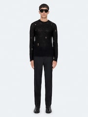 AllSaints Black Parx Crew Neck Jumper - Image 3 of 8