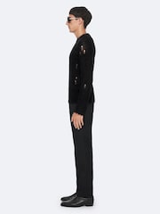 AllSaints Black Parx Crew Neck Jumper - Image 7 of 8