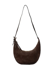 Pure Luxuries London Brown 'Felicity' Suede Shoulder Bag - Image 4 of 8